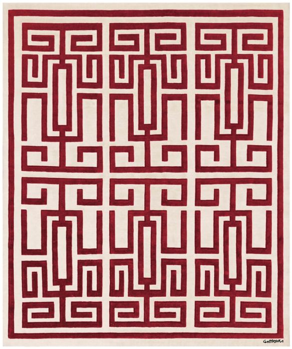 Tappeto labirinto design icons Joe in lana, Amini | Deesup