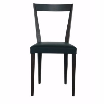 Livia - Wooden chair with upholstered seat