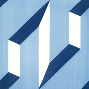 Ceramiche Campione Gio Ponti dipinte a mano - Blu Ponti -1-Singola Mattonella Bicottura 20x20